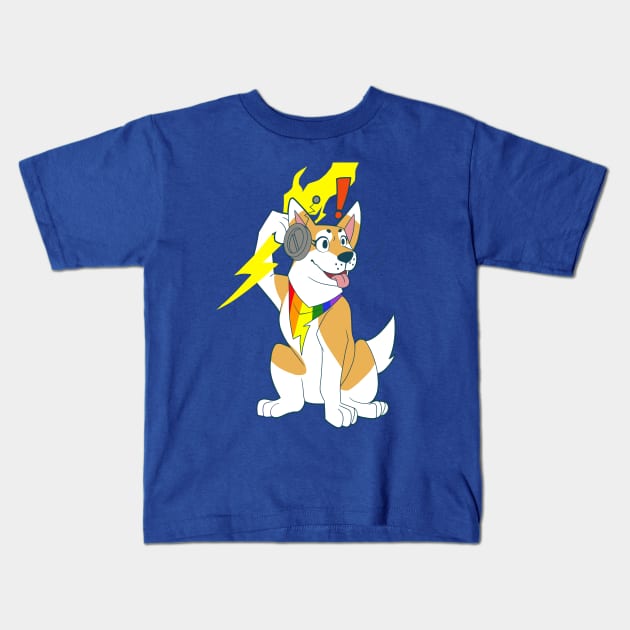 The Infraggable Lightning Pup Kids T-Shirt by FloraSkeleChan